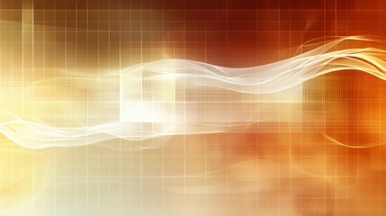 Poster - Abstract Orange and White Wave Abstract Background