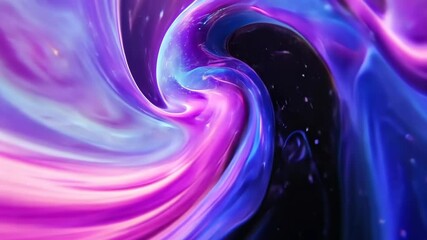 Poster - Colorful swirling patterns blend seamlessly in a mesmerizing abstract display of light and motion