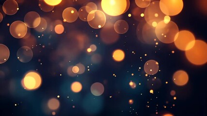 Poster - Soft glowing orbs illuminate a dark background creating a dreamy atmosphere for relaxation and reflection