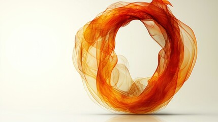 Poster - Abstract Orange Swirl: A Dance of Light and Form
