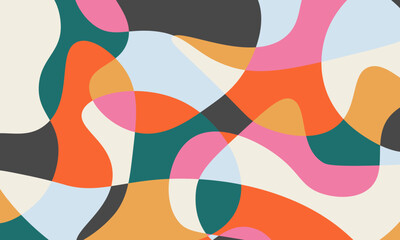 fun colorful abstract background in doodle style. simple playful design with hand drawn overlay liqu