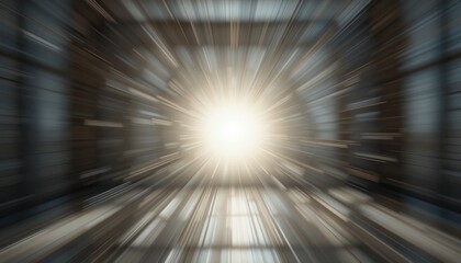 Poster - Dynamic light burst modern architecture abstract image indoor environment perspective visual concept for creative inspiration