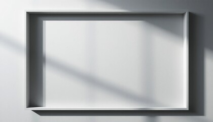 Poster - Minimalist frame on a wall interior design photography modern environment close-up perspective artistic concept showcasing style