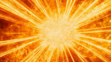 Poster - Sunburst pattern. Abstract radial bright sun burst background. Orange center sunlight gradient design. Vector sunbeam