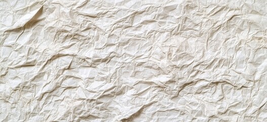 Poster - Crumpled Off White Paper Texture Background