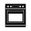 © Design planet1001 - Oven vector Silhouette isolated on a white background.