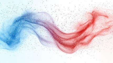 Poster - Abstract Red and Blue Swirls: A Dynamic Color Fusion