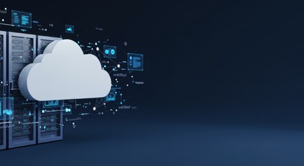Poster - Cloud Computing Server Data Center Network Technology Infrastructure Digital Transformation