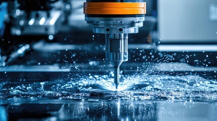Poster - Injection molding machine forming plastic parts with precision and efficiency.