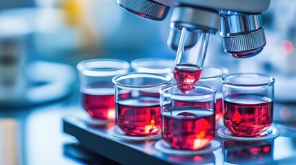 Poster - Microscopic view of pharmaceutical compounds with high-resolution molecular imaging technology.