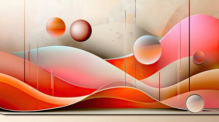 Poster - A modern digital design with a gradient mix of warm orange and vibrant pink tones.