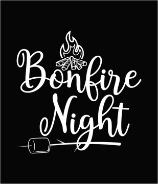 Bonfire night printable cut file.