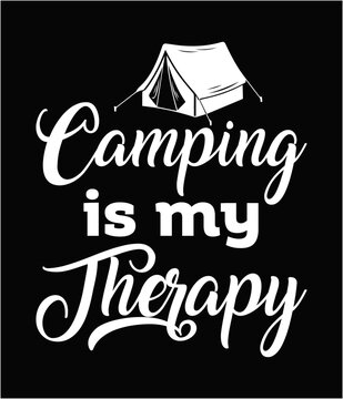 Camping is my therapy printable cut file.