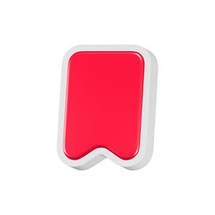 Fototapete - bookmark icon 3d rendering app for web button