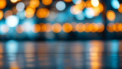 Poster - Bokeh Lights Create a Warm Atmosphere for Business Projects Generative AI