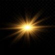 © TOMA - Vector glow. Shiny bright light. Yellow star. Light explosion