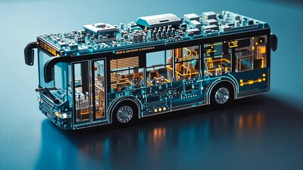 Poster - Smart City Bus Concept Showcases Modern Public Transportation Design Generative AI