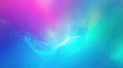 Poster - Abstract colorful waves blending in vibrant hues  