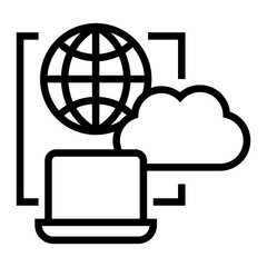 Poster - data communication icon