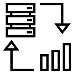 Poster - data transaction vector icon
