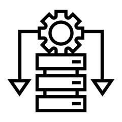 Poster - database management icon
