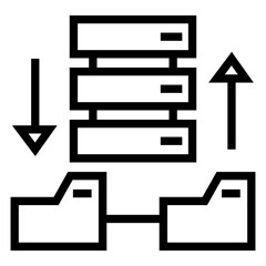 Poster - data backup vector icon