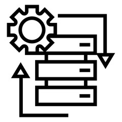 Fototapete - data processing vector icon