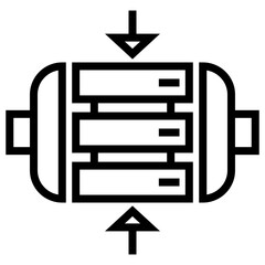 Poster - data compression vector icon