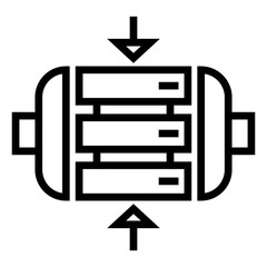 Poster - data compression icon