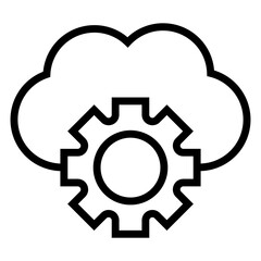 Poster - cloud service vector icon