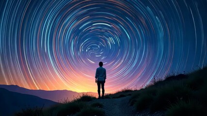 Wall Mural - witnessing the cosmic dance a journey through time and space
