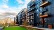 © Moh - Modern apartment buildings in a landscaped urban setting