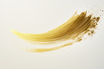Poster - Abstract Gold Glitter Brush Stroke on Gray Background
