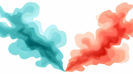 Poster - Abstract Colorful Fireworks Pink and Green Smoke Design