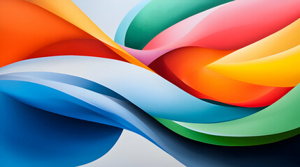 Poster - Abstract Colorful Swirling Painting with Vibrant Hues