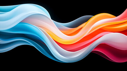 Poster - Abstract Colorful Waves Flowing Dynamically