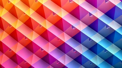 Aufkleber - Hypnotic, Multicolored Geometric Shapes Seamlessly Transition in a Captivating Visual Display