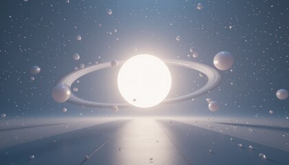 Poster - Exploration of cosmic phenomena celestial bodies and stars outer space digital art sci-fi environment 3d perspective universe concept