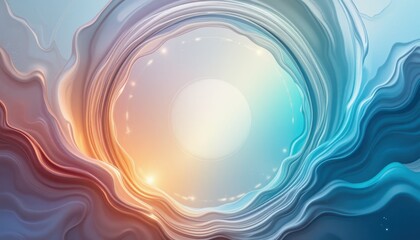 Poster - Dynamic abstract swirl art composition digital environment modern graphic design colorful textures creative conceptual viewpoint