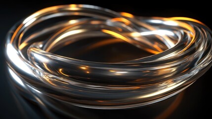 Poster - A mesmerizing swirl of liquid metal with neon-inspired reflections, dynamically shaping itself in midair against a deep black backdrop.