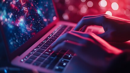 person typing laptop cloud technology wallpapers