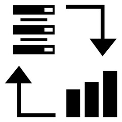 Poster - data transaction vector icon