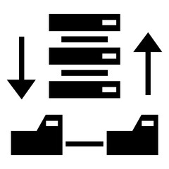 Poster - data backup vector icon