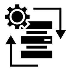 Fototapete - data processing icon