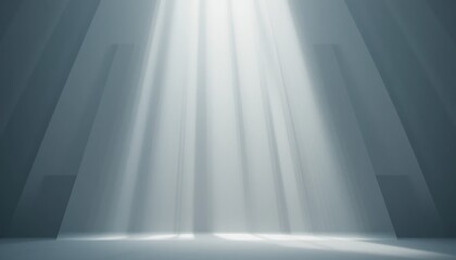 Poster - Illuminating light beams shine through abstract architectural space modern design minimalist environment captivating perspective for visual inspiration