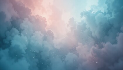 Poster - Dynamic cloud patterns in ethereal skies nature digital art serene atmosphere aerial view abstract concept for creative inspiration