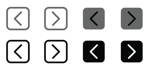 Web interface navigation arrow buttons icons.