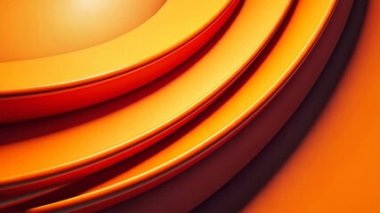Leinwandbilder - Vibrant Orange Curves A Seamless Loop of Abstract Motion and Dynamic Flow