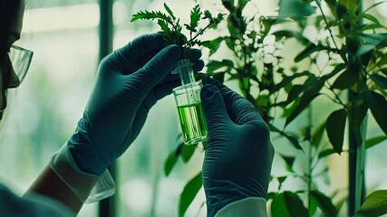 Poster - Laboratory Research on Plant Extracts for Scientific Analysis Generative AI