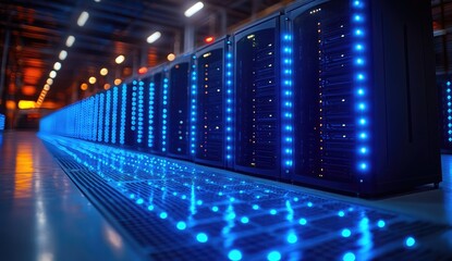 Poster - Illuminated Server Racks in a Modern Data Center